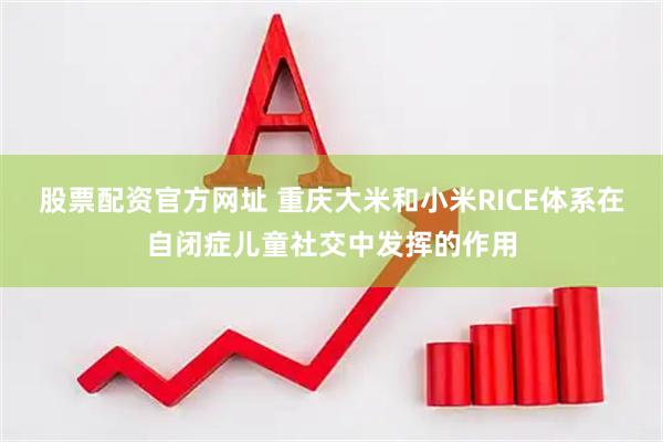 股票配资官方网址 重庆大米和小米RICE体系在自闭症儿童社交中发挥的作用